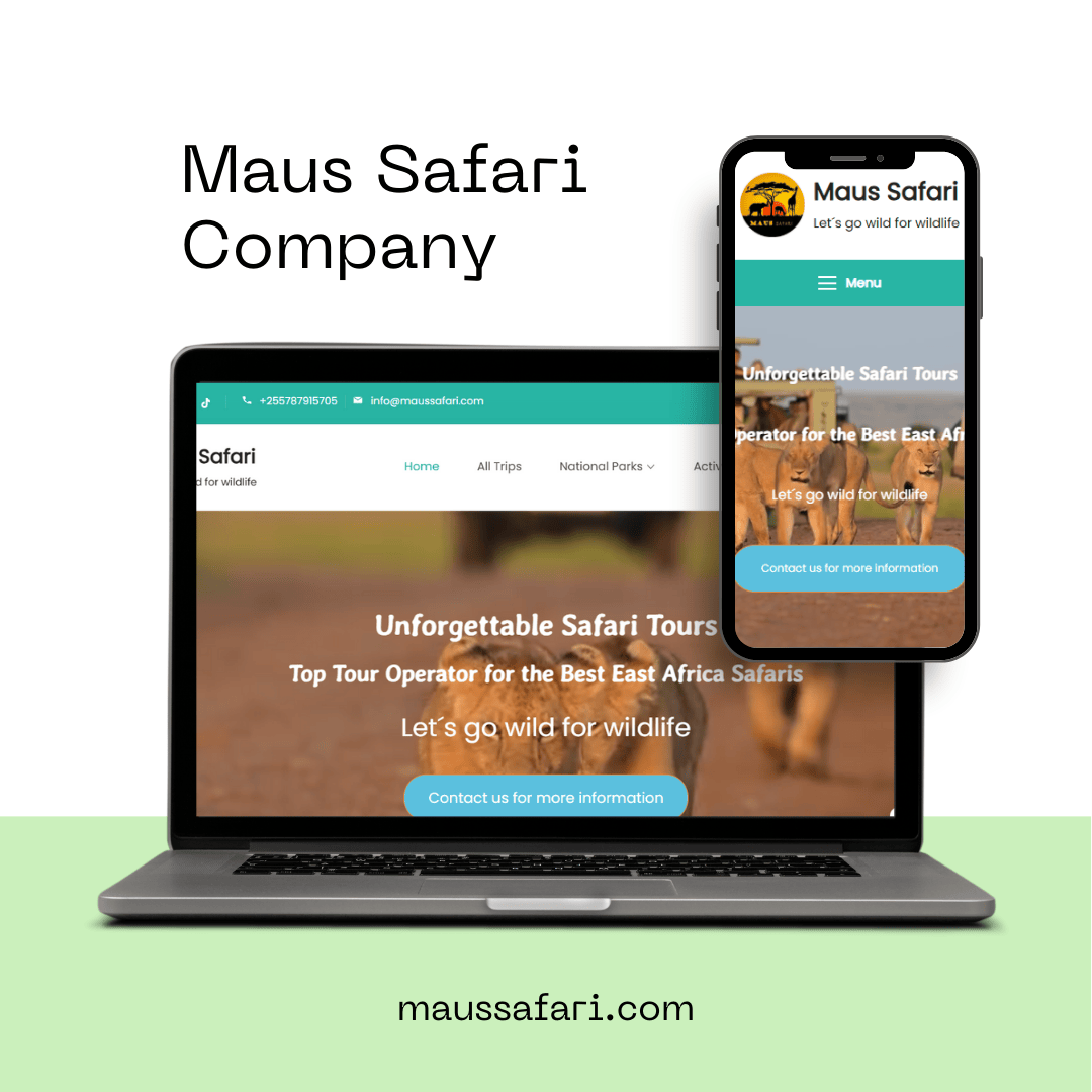 Website Projekt Maus Safari Company , Schmidt - web und tech